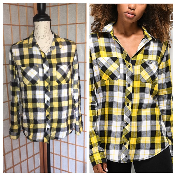 Empyre Tops - *DONATED* Empyre Havana Gold Black Flannel